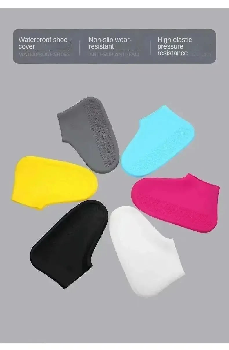 1 Pair Silicone WaterProof Shoe Covers Rubber Rain Boot