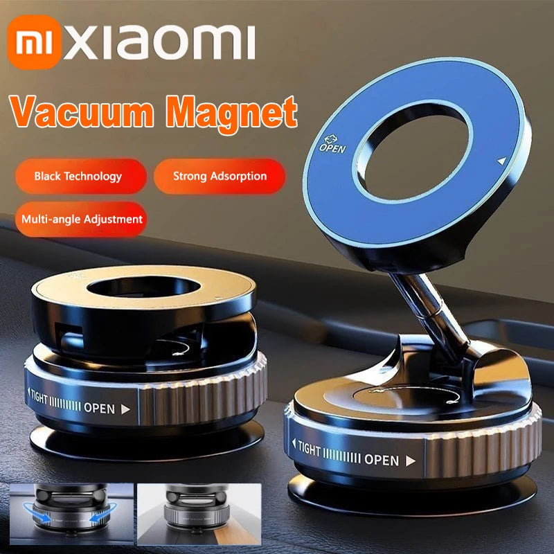 Car Phone Holder Suction Cup Vacuum Magnetic Phone Stand 360° rotatable and Foldable Suction Cup