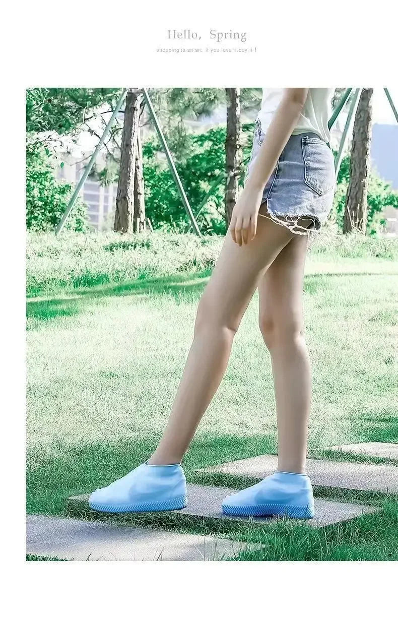 1 Pair Silicone WaterProof Shoe Covers Rubber Rain Boot