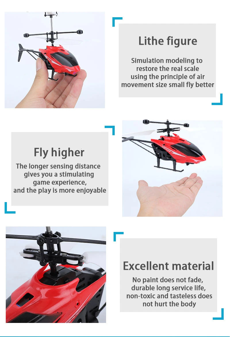 Rechargeable Mini RC Drone Remote Safe Fall-resistant RC Helicopters