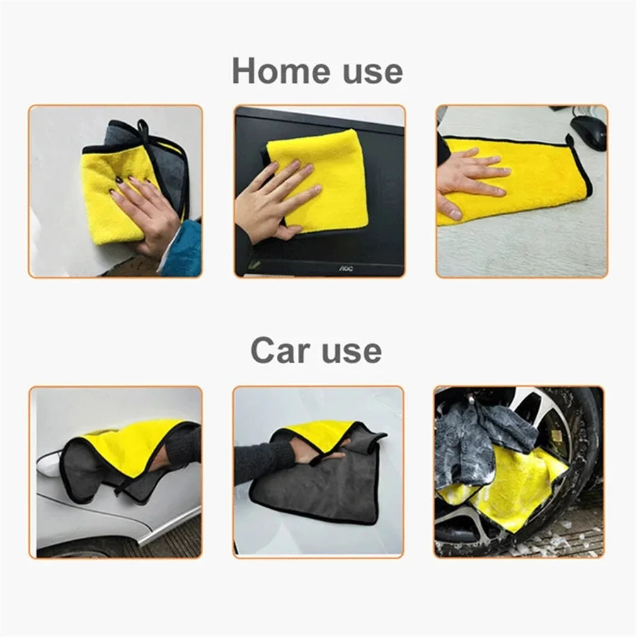 Microfiber Cleaning Towel Thicken Soft Drying Cloth for Car