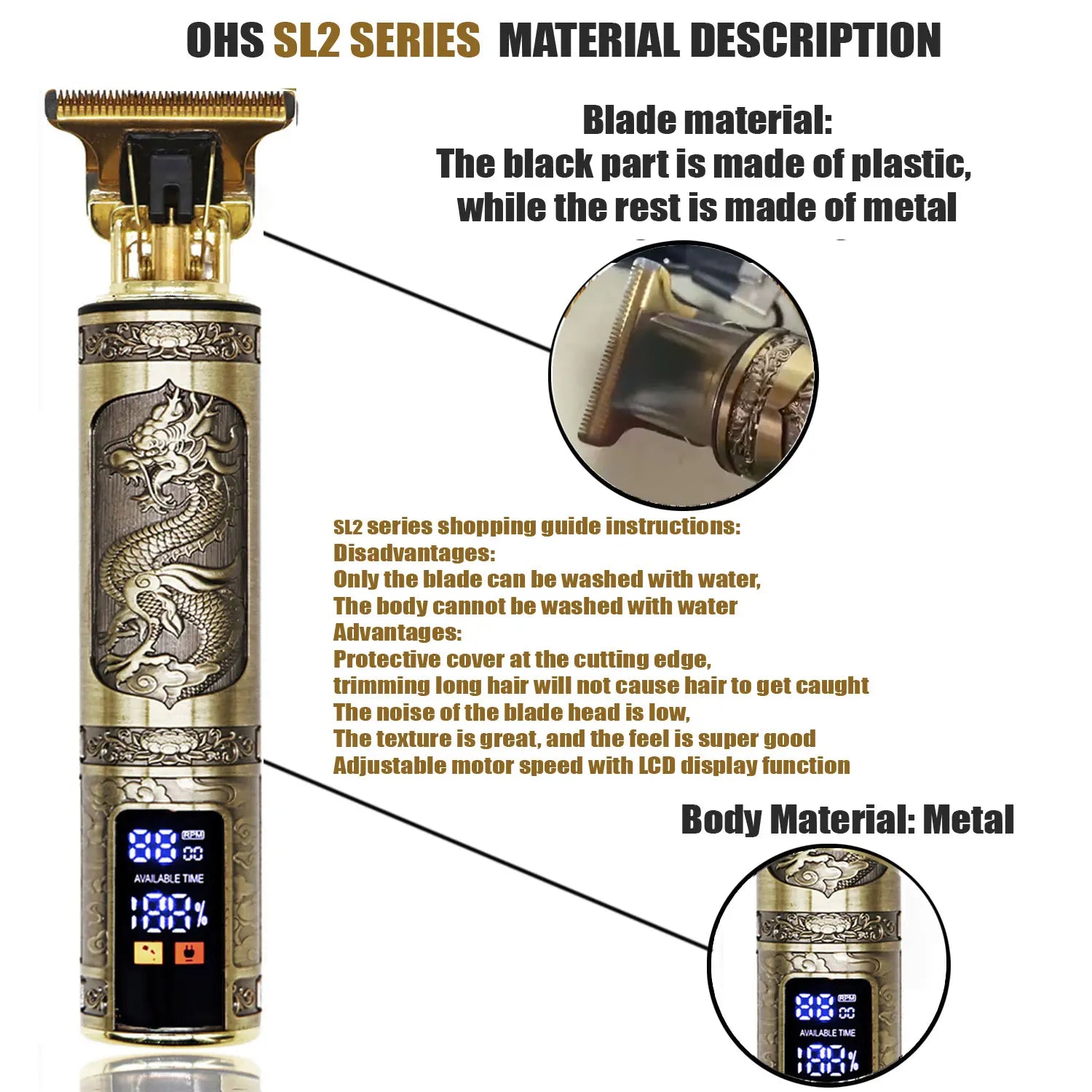 Hair Clipper Repair Beard Shaving Body