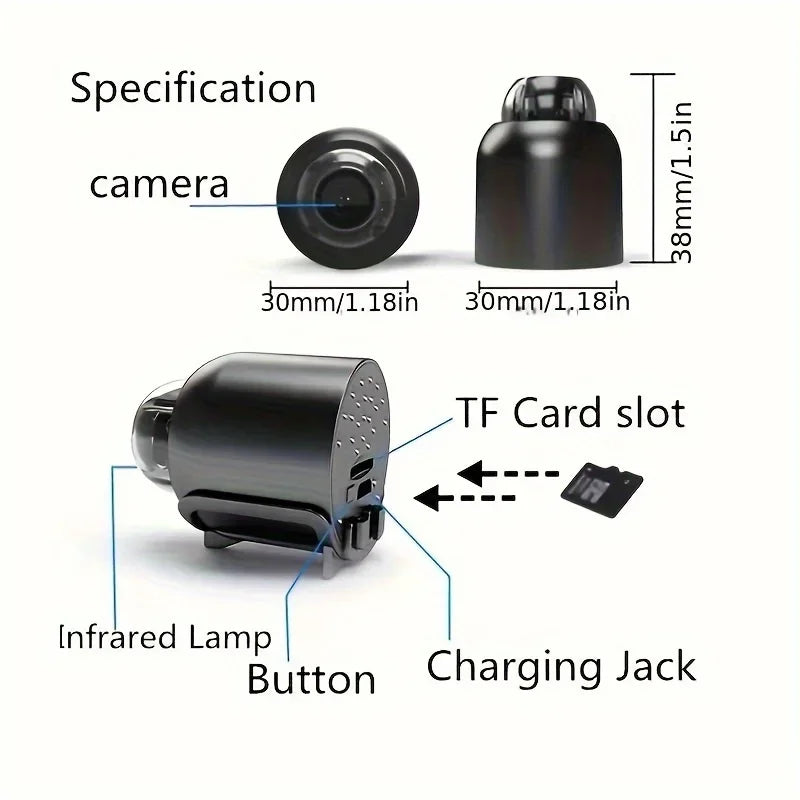 1080P HD Mini WiFi Camera Indoor Safety Security Surveillance