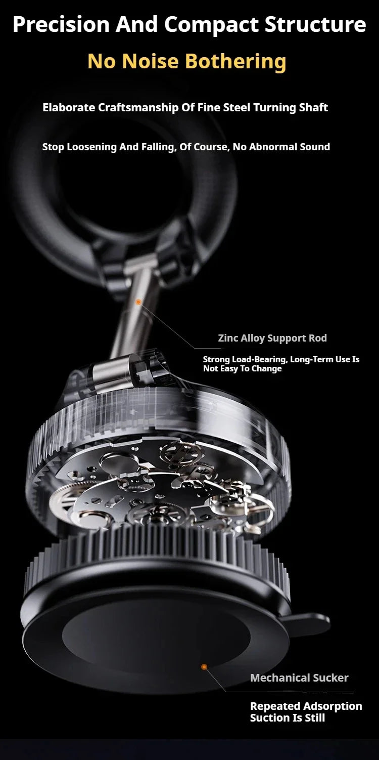 Car Phone Holder Suction Cup Vacuum Magnetic Phone Stand 360° rotatable and Foldable Suction Cup