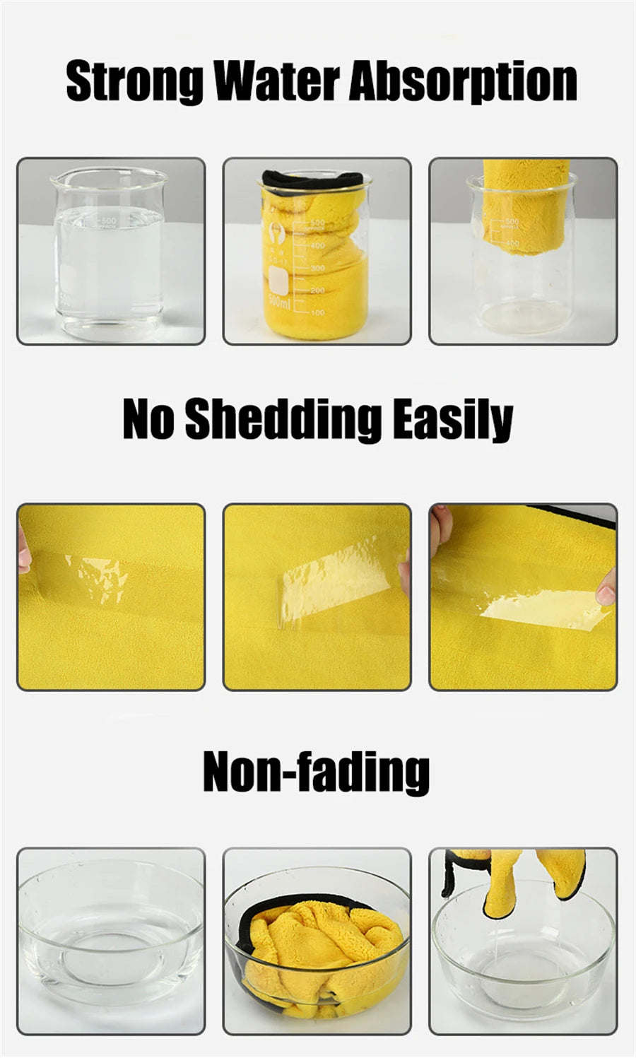 Microfiber Cleaning Towel Thicken Soft Drying Cloth for Car