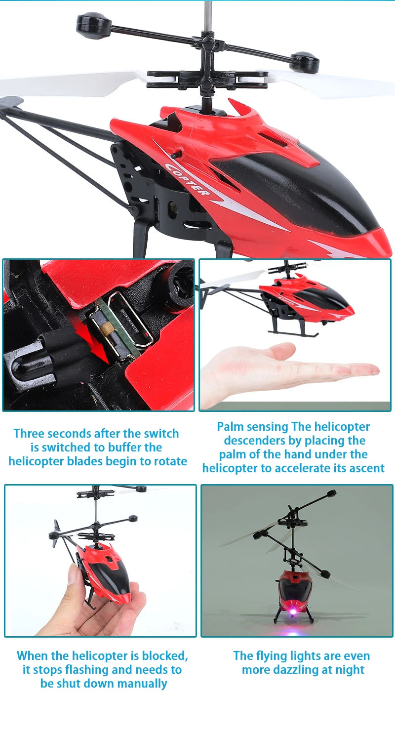 Rechargeable Mini RC Drone Remote Safe Fall-resistant RC Helicopters