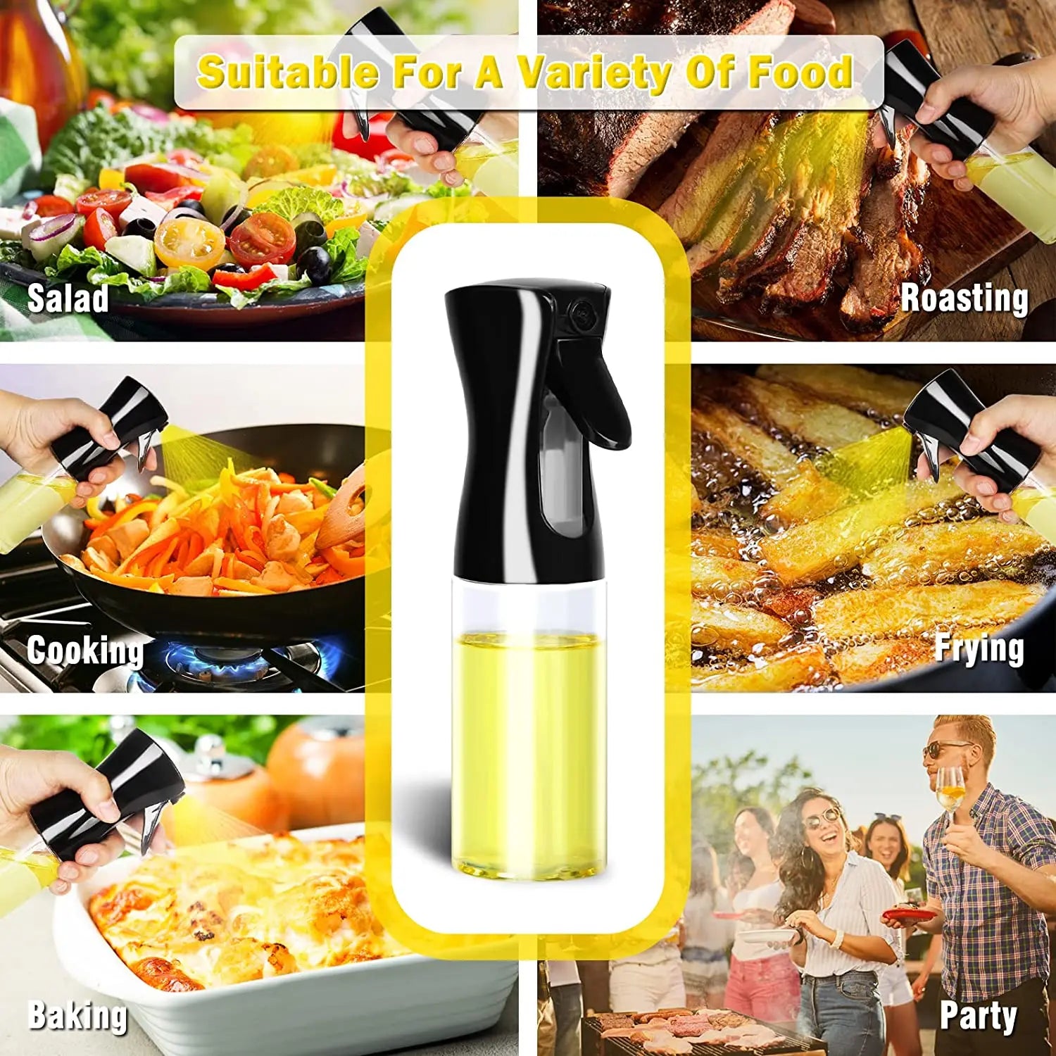 200/300/500ml Oil Spray Bottle BBQ Cooking Olive Oil