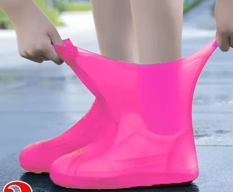 1 Pair Silicone WaterProof Shoe Covers Rubber Rain Boot