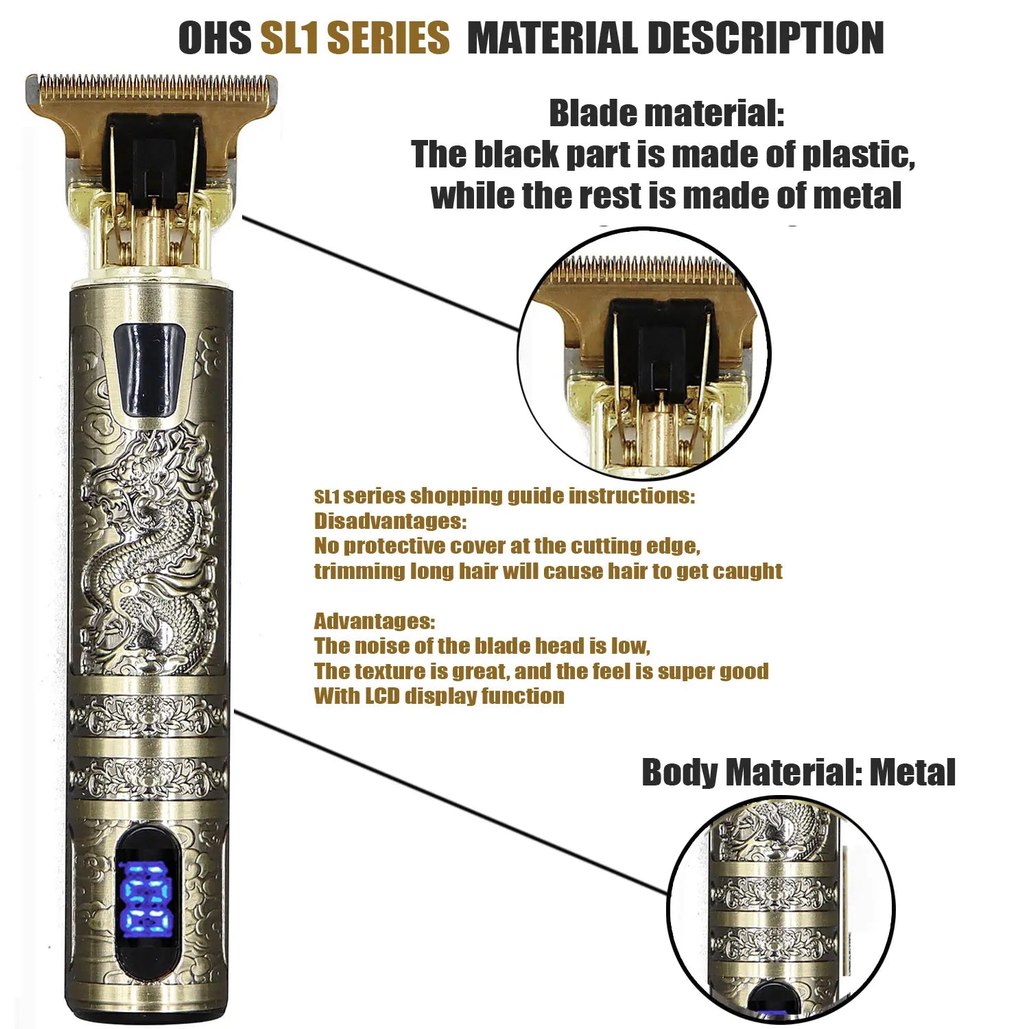 Hair Clipper Repair Beard Shaving Body