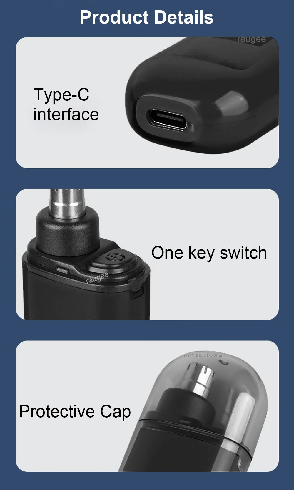 Nose Hair Trimmer Rechargeable Electric Remover