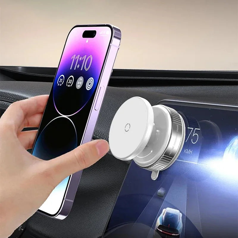 Car Phone Holder Suction Cup Vacuum Magnetic Phone Stand 360° rotatable and Foldable Suction Cup