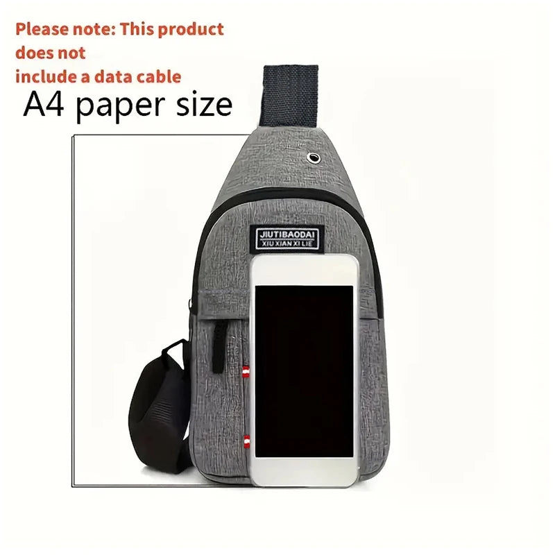 Men's and Women's Adjustable Diagonal Cross Oxford Fabric Bag