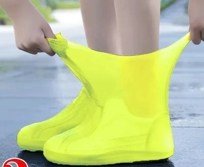 1 Pair Silicone WaterProof Shoe Covers Rubber Rain Boot