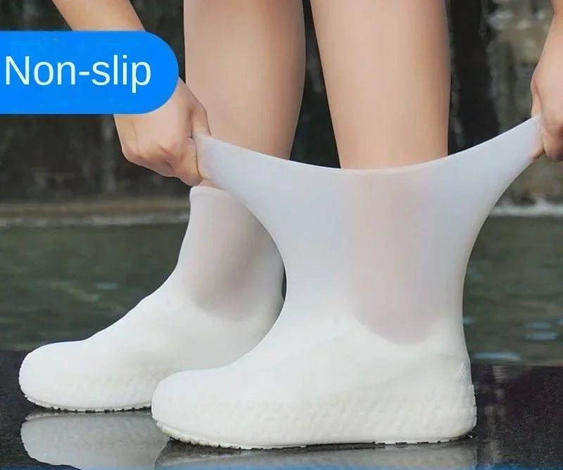 1 Pair Silicone WaterProof Shoe Covers Rubber Rain Boot